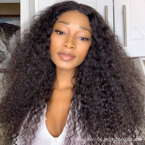 5x5 lace Closure curly Wig Factory Price Swiss  Wigs virgin hair Natural Color Wholesale Human wigs150%density